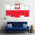 Republic Of Poland Flag Canvas Wall Art-3 Horizontal-Gallery Wrap-37" x 24"-Tiaracle