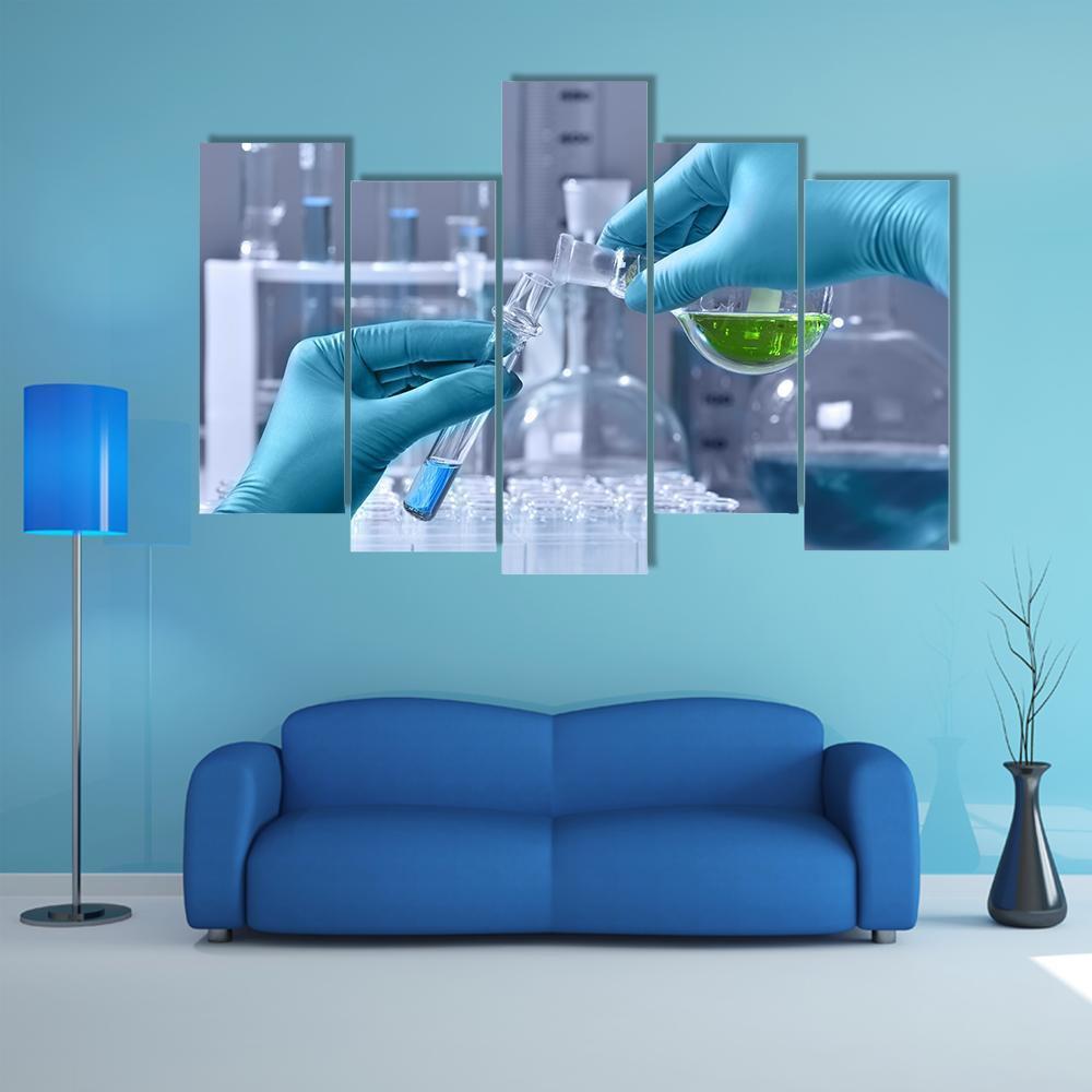 Research Lab Canvas Wall Art-5 Pop-Gallery Wrap-47" x 32"-Tiaracle