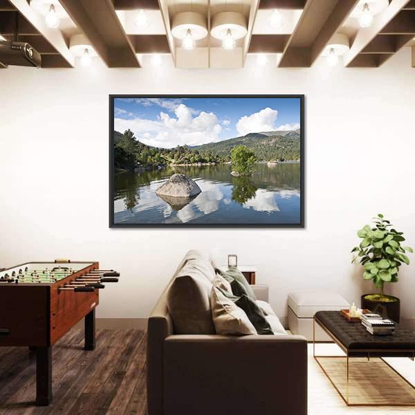 Reservoir Of El Burguillo In Avila Spain Canvas Wall Art-3 Horizontal-Gallery Wrap-25" x 16"-Tiaracle