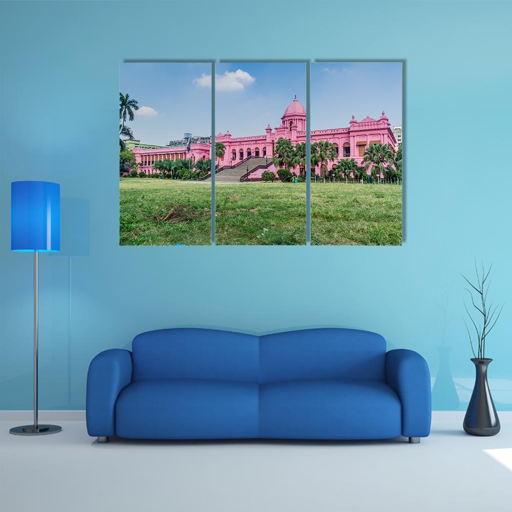Residential Palace Of Nawab Of Dhaka Canvas Wall Art-3 Horizontal-Gallery Wrap-37" x 24"-Tiaracle