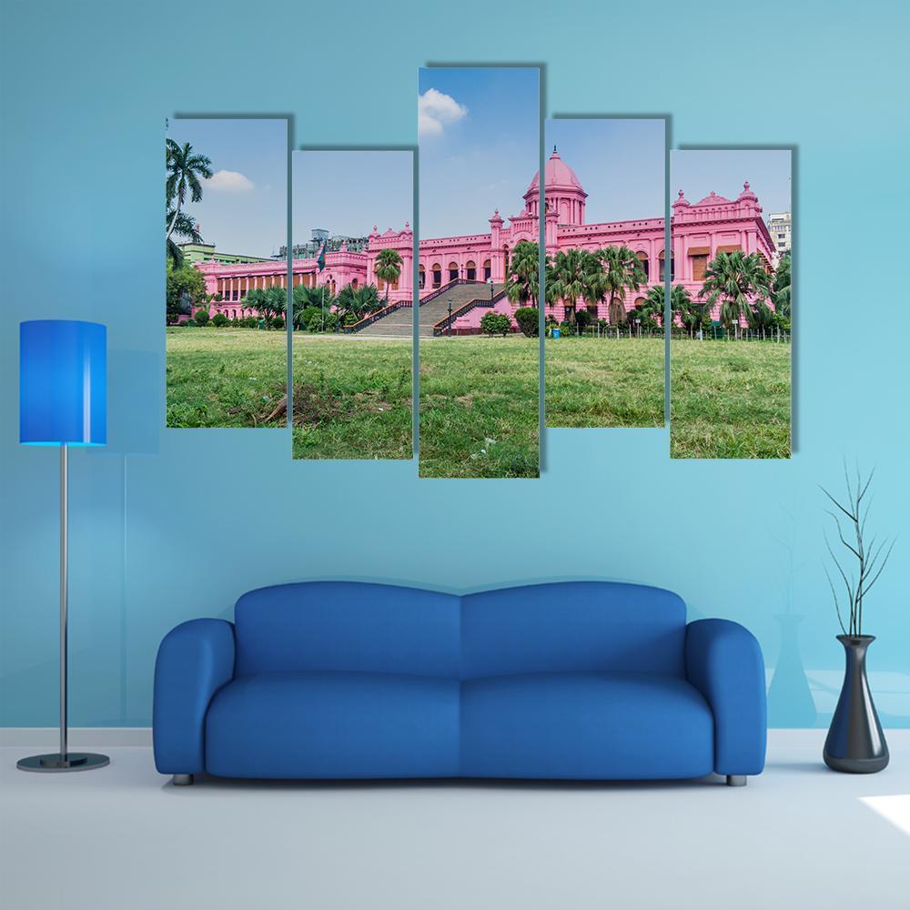 Residential Palace Of Nawab Of Dhaka Canvas Wall Art-5 Pop-Gallery Wrap-47" x 32"-Tiaracle