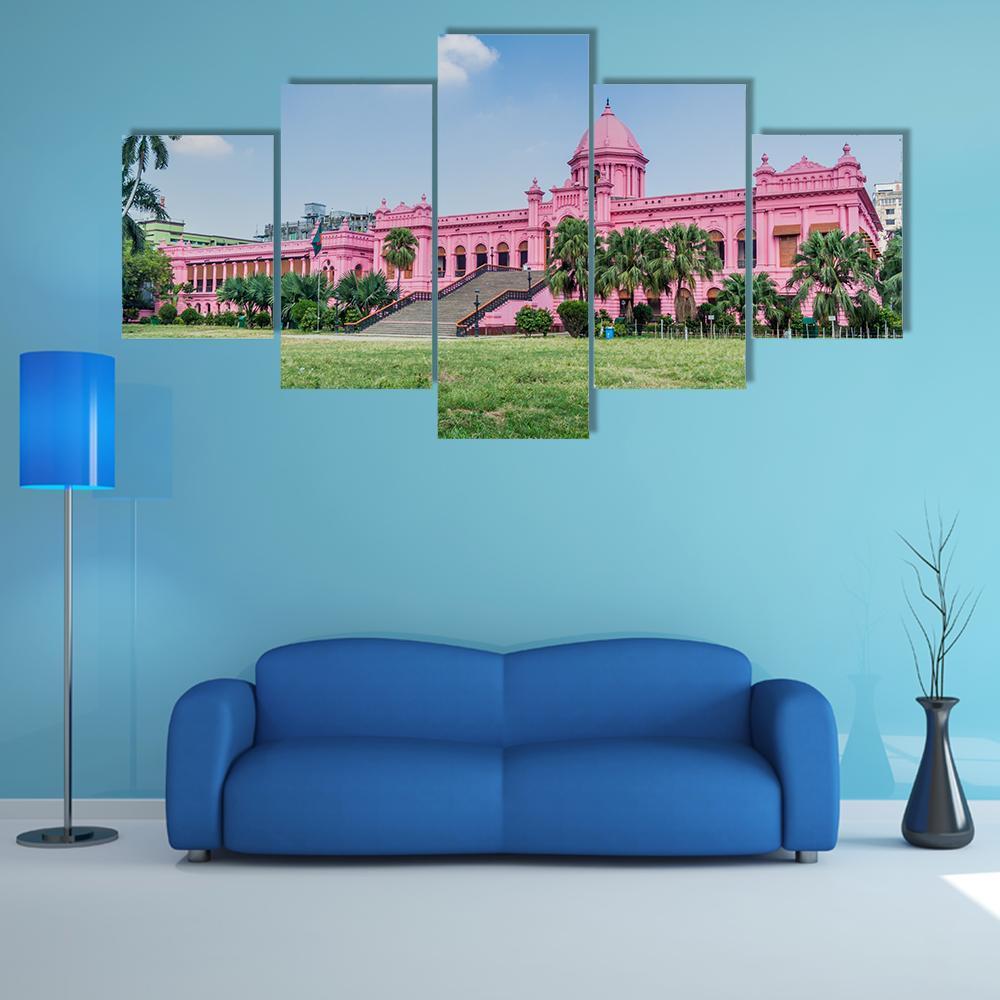 Residential Palace Of Nawab Of Dhaka Canvas Wall Art-5 Star-Gallery Wrap-62" x 32"-Tiaracle
