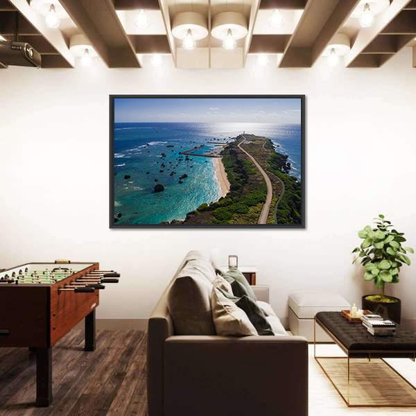 Resort Island Okinawa Miyako Canvas Wall Art-3 Horizontal-Gallery Wrap-25" x 16"-Tiaracle