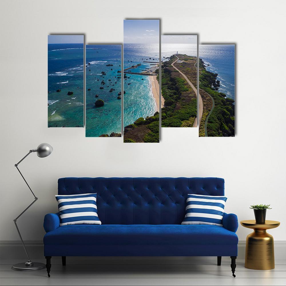 Resort Island Okinawa Miyako Canvas Wall Art-5 Pop-Gallery Wrap-47" x 32"-Tiaracle