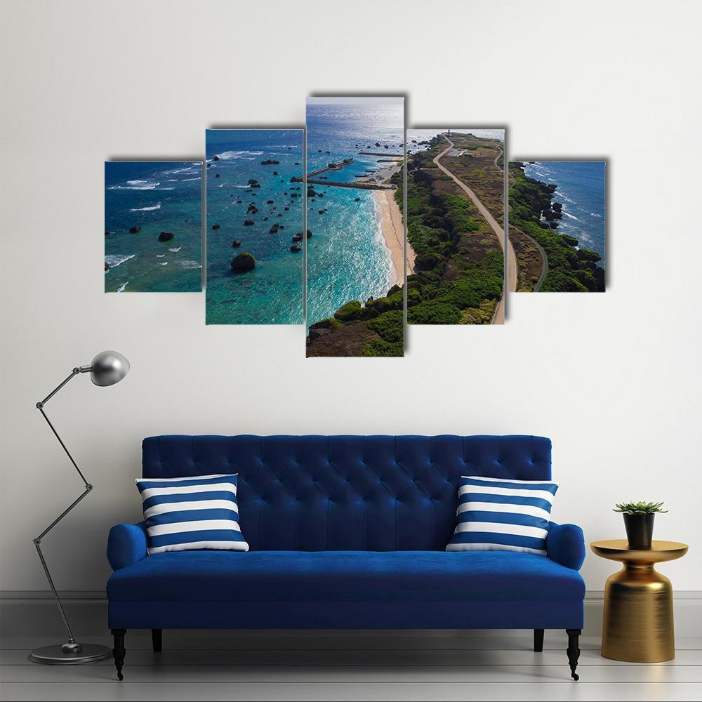 Resort Island Okinawa Miyako Canvas Wall Art-5 Pop-Gallery Wrap-47" x 32"-Tiaracle