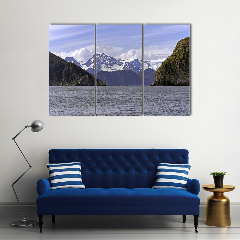 Ressurection Bay Near Seward In Alaska Canvas Wall Art-3 Horizontal-Gallery Wrap-37" x 24"-Tiaracle