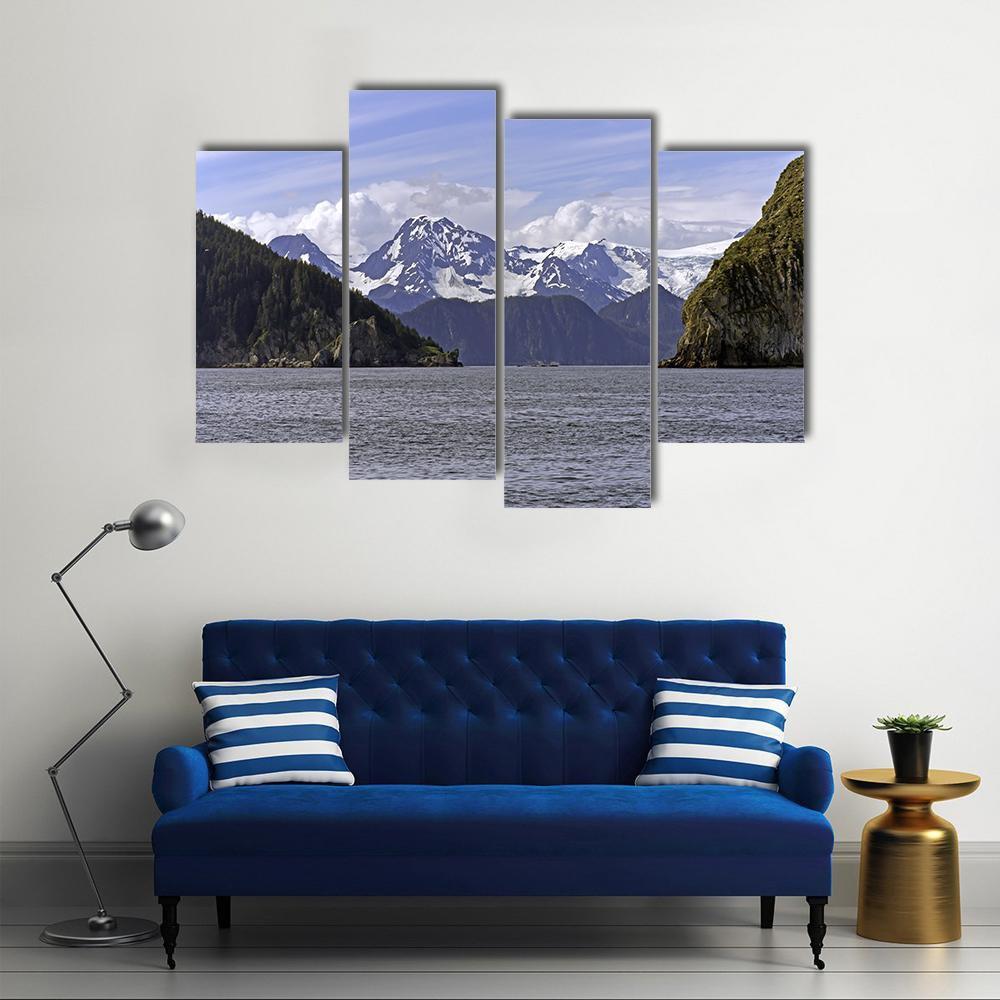 Ressurection Bay Near Seward In Alaska Canvas Wall Art-4 Pop-Gallery Wrap-50" x 32"-Tiaracle