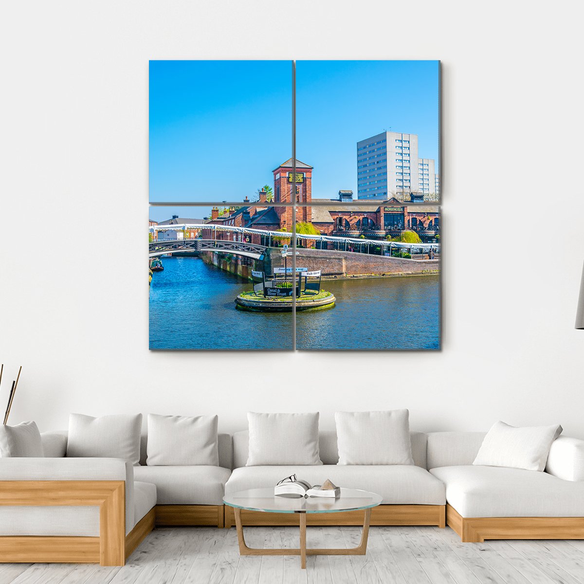 Restaurant In Birmingham Canvas Wall Art-4 Square-Gallery Wrap-17" x 17"-Tiaracle