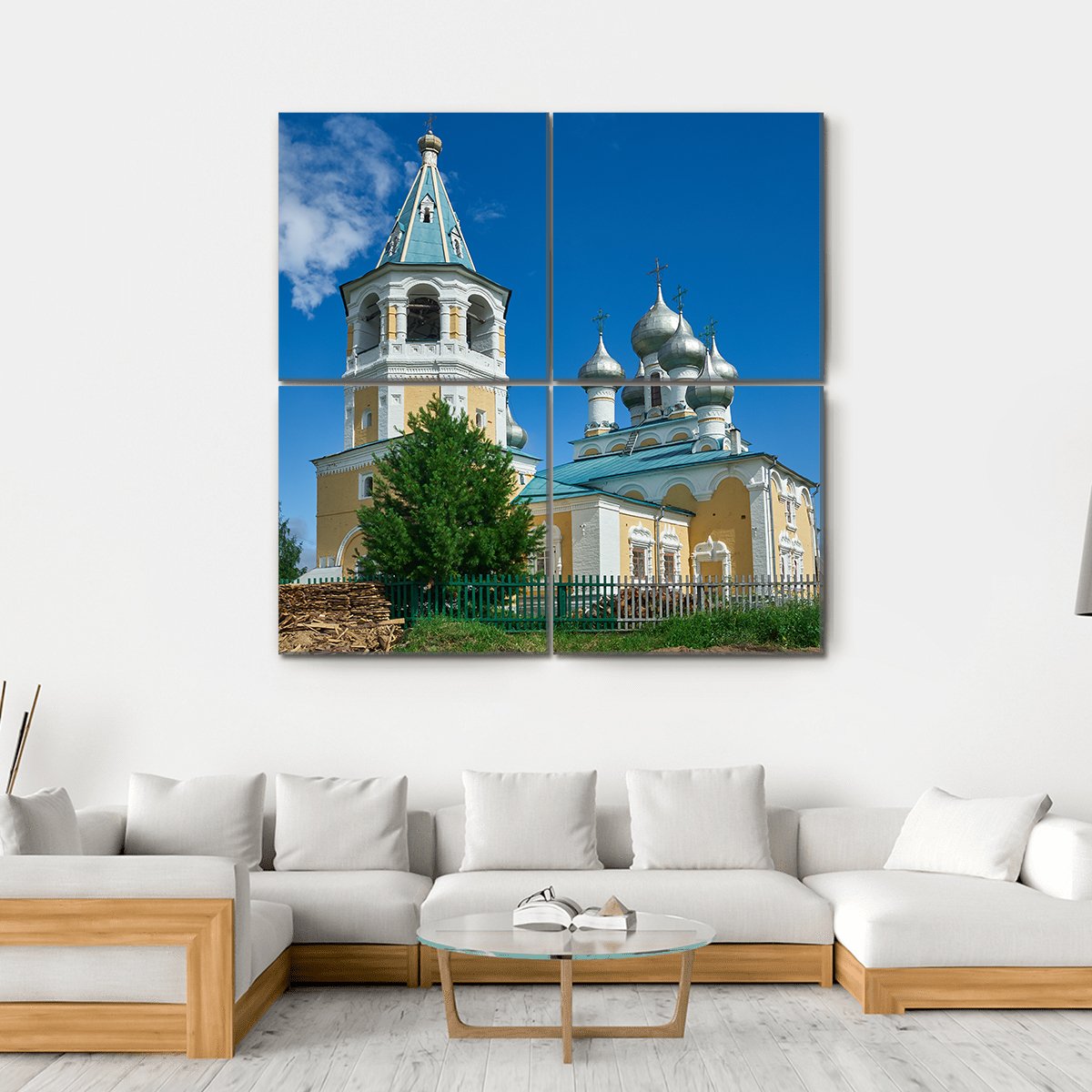 Resurrection Of Christ Church Canvas Wall Art-4 Square-Gallery Wrap-17" x 17"-Tiaracle