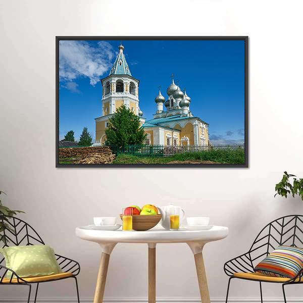 Resurrection Of Christ Church Canvas Wall Art-1 Piece-Floating Frame-24" x 16"-Tiaracle
