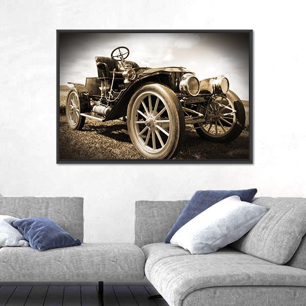 Retro Car Canvas Wall Art-3 Horizontal-Gallery Wrap-25" x 16"-Tiaracle