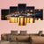 Rhine Bridge At Night Canvas Wall Art-5 Star-Gallery Wrap-62" x 32"-Tiaracle