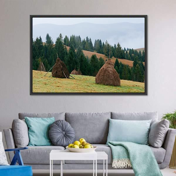 Rick Dry Hay Canvas Wall Art-3 Horizontal-Gallery Wrap-25" x 16"-Tiaracle