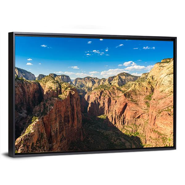 Ridge Walk In Zion National Park Canvas Wall Art-3 Horizontal-Gallery Wrap-25" x 16"-Tiaracle