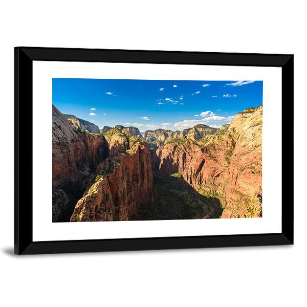Ridge Walk In Zion National Park Canvas Wall Art-3 Horizontal-Gallery Wrap-25" x 16"-Tiaracle