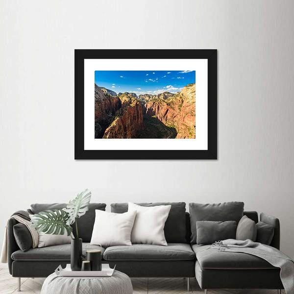 Ridge Walk In Zion National Park Canvas Wall Art-3 Horizontal-Gallery Wrap-25" x 16"-Tiaracle