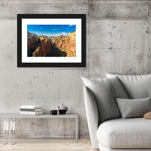 Ridge Walk In Zion National Park Canvas Wall Art-3 Horizontal-Gallery Wrap-25" x 16"-Tiaracle