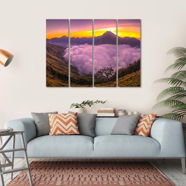 Rinjani Basecamp Canvas Wall Art-4 Horizontal-Gallery Wrap-34" x 24"-Tiaracle