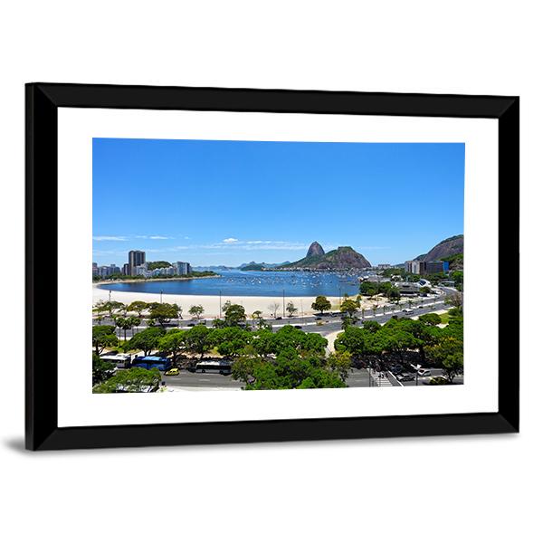 Rio de Janeiro Cityscape In Brazil Panoramic Canvas Wall Art-1 Piece-36" x 12"-Tiaracle