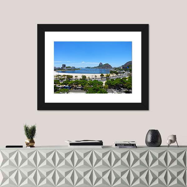 Rio de Janeiro Cityscape In Brazil Panoramic Canvas Wall Art-1 Piece-36" x 12"-Tiaracle