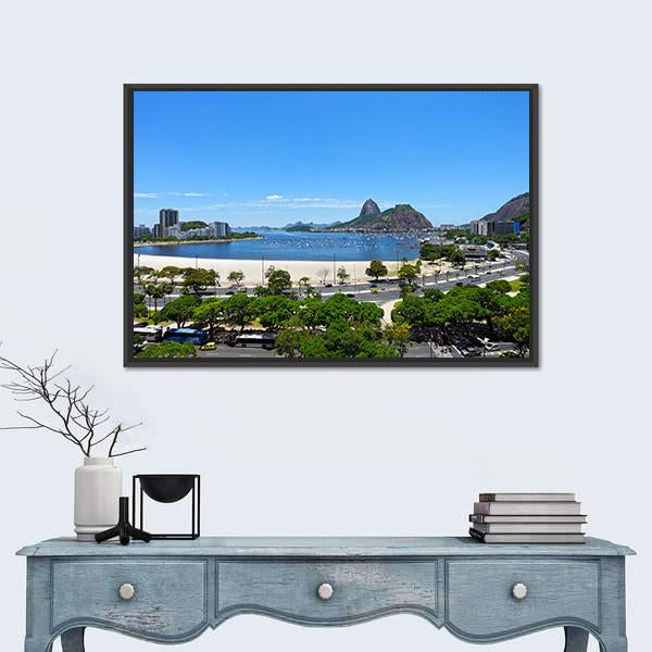 Rio de Janeiro Cityscape In Brazil Panoramic Canvas Wall Art-1 Piece-36" x 12"-Tiaracle