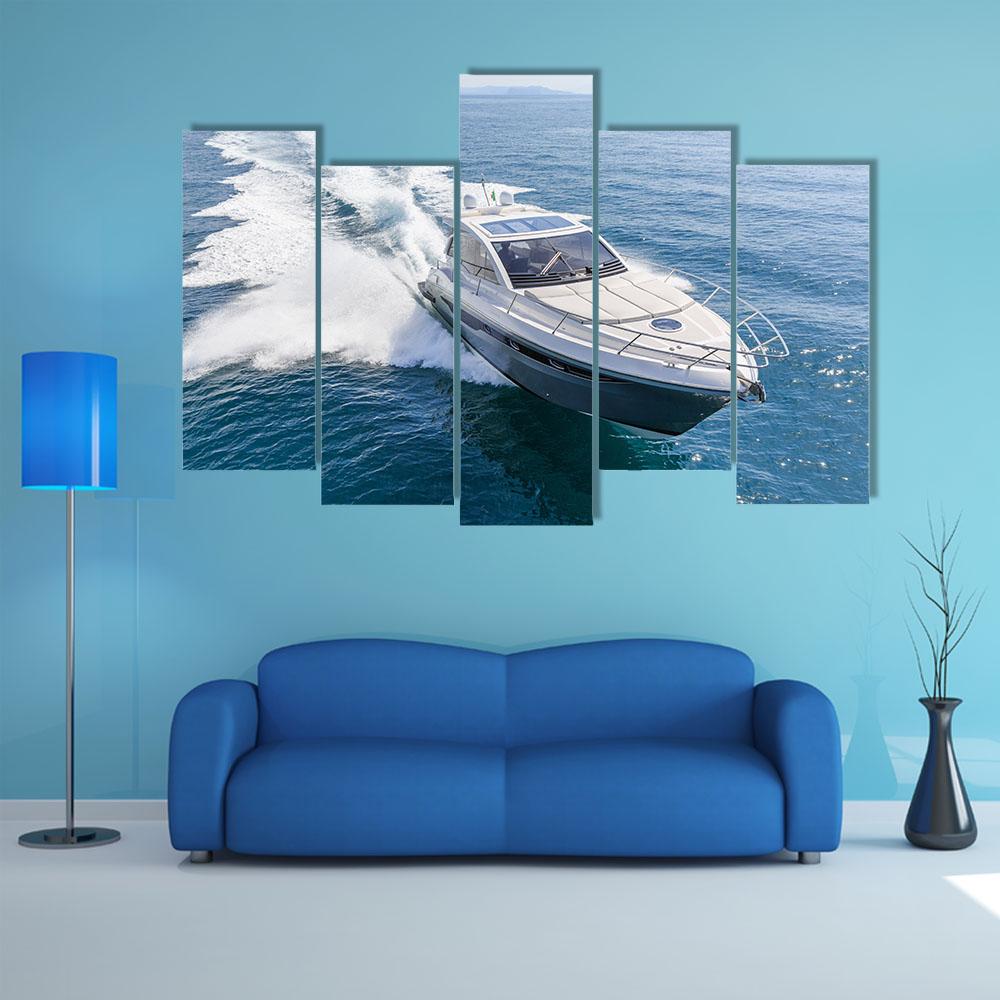 Rio Yachts Italian Shipyard Canvas Wall Art-5 Pop-Gallery Wrap-32" x 21"-Tiaracle