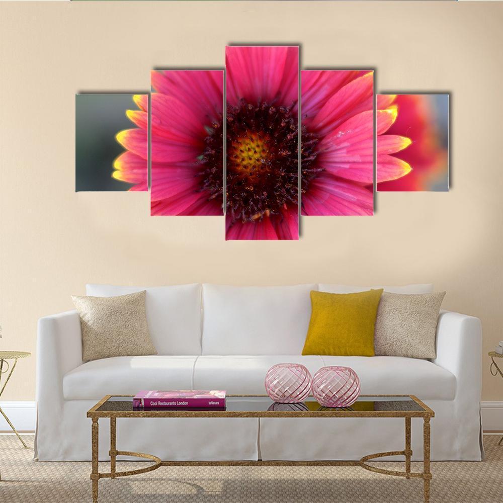 Ripe Red Flower Canvas Wall Art-5 Star-Gallery Wrap-62" x 32"-Tiaracle