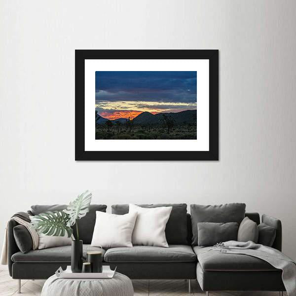 Rising Sun In California Canvas Wall Art-1 Piece-Framed Print-20" x 16"-Tiaracle