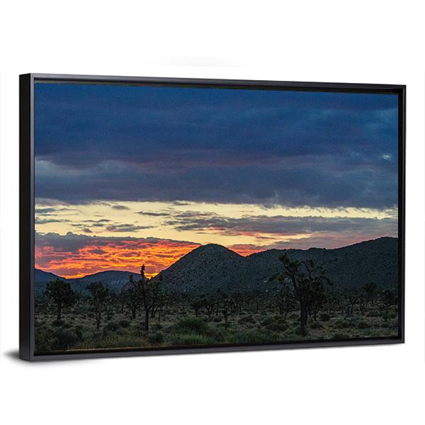 Rising Sun In California Canvas Wall Art-3 Horizontal-Gallery Wrap-25" x 16"-Tiaracle