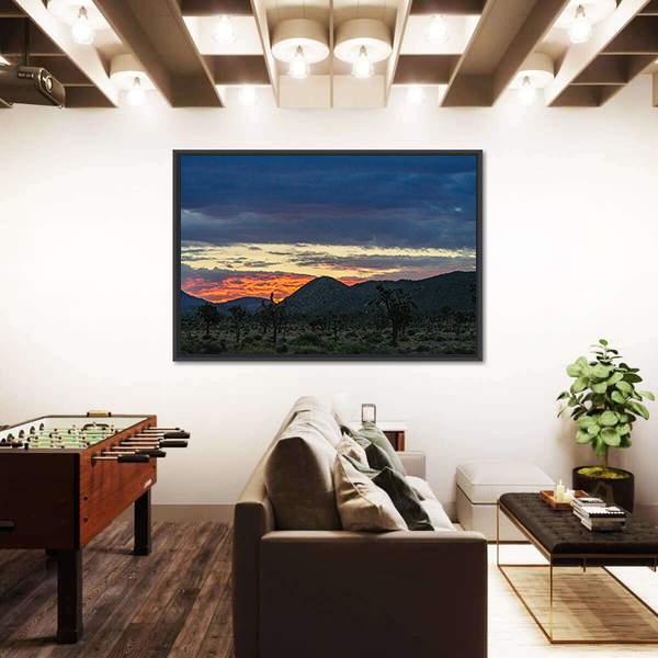 Rising Sun In California Canvas Wall Art-3 Horizontal-Gallery Wrap-25" x 16"-Tiaracle