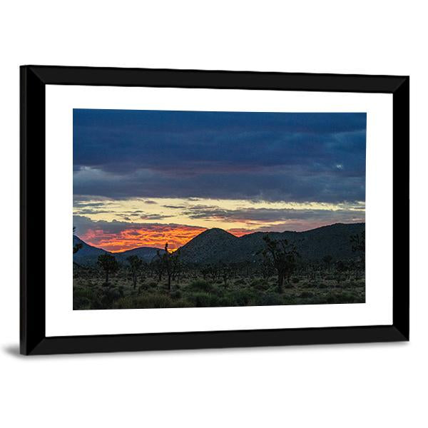 Rising Sun In California Canvas Wall Art-3 Horizontal-Gallery Wrap-25" x 16"-Tiaracle