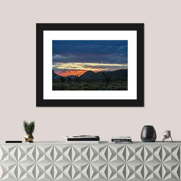 Rising Sun In California Canvas Wall Art-3 Horizontal-Gallery Wrap-25" x 16"-Tiaracle