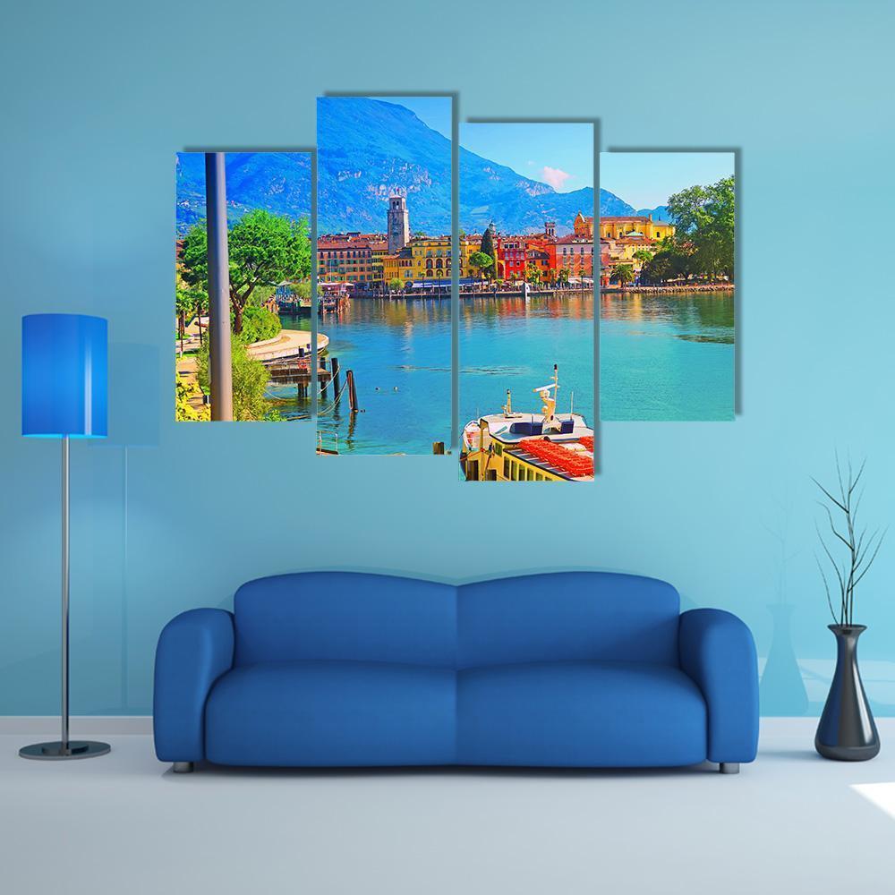 Riva Del Garda Canvas Wall Art-4 Pop-Gallery Wrap-50" x 32"-Tiaracle