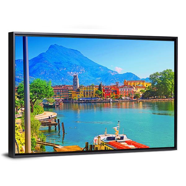 Riva Del Garda Canvas Wall Art-3 Horizontal-Gallery Wrap-25" x 16"-Tiaracle