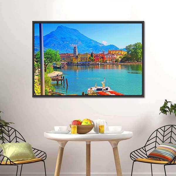 Riva Del Garda Canvas Wall Art-3 Horizontal-Gallery Wrap-25" x 16"-Tiaracle