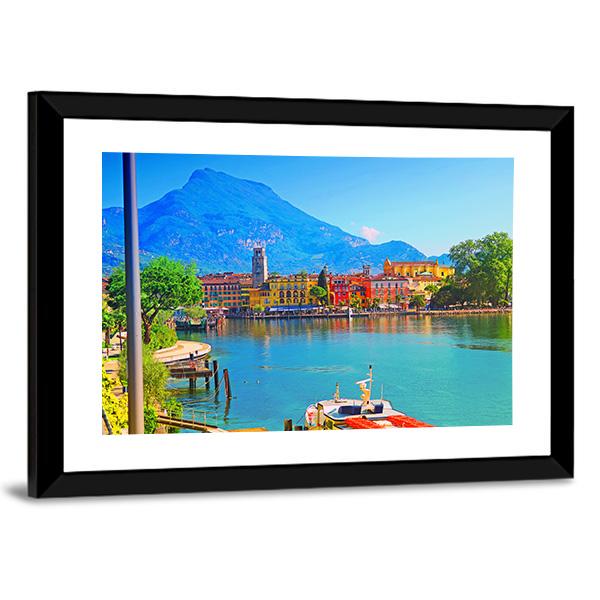 Riva Del Garda Canvas Wall Art-3 Horizontal-Gallery Wrap-25" x 16"-Tiaracle
