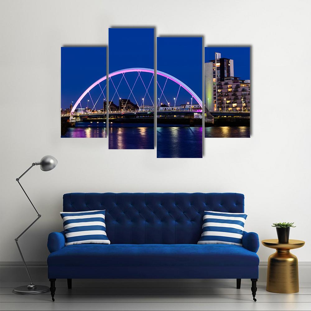 River Clyde At Dusk Canvas Wall Art-4 Pop-Gallery Wrap-50" x 32"-Tiaracle
