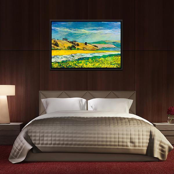 River Coast & Cliffs Panoramic Canvas Wall Art-1 Piece-36" x 12"-Tiaracle