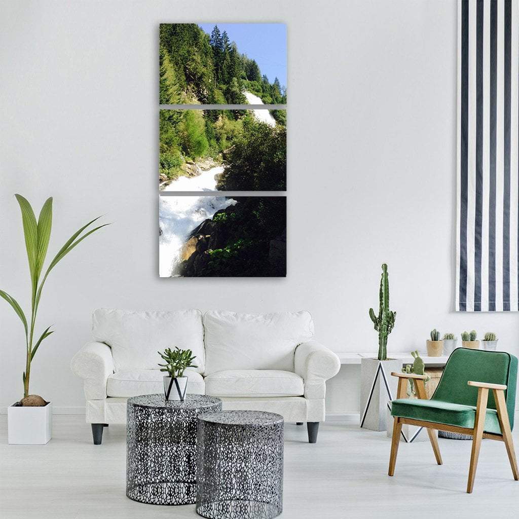 River In Austrian Alps Tyrol Vertical Canvas Wall Art-3 Vertical-Gallery Wrap-12" x 25"-Tiaracle