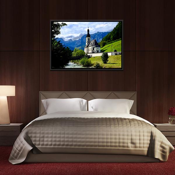 River In Berchtesgaden Canvas Wall Art-5 Horizontal-Gallery Wrap-22" x 12"-Tiaracle