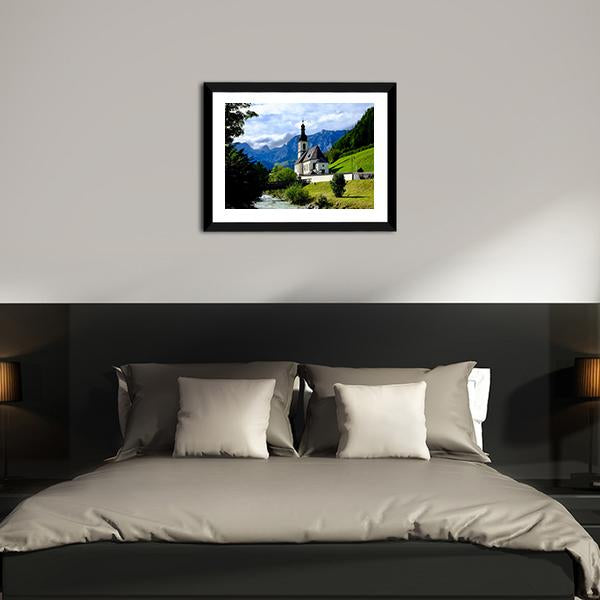 River In Berchtesgaden Canvas Wall Art-3 Horizontal-Gallery Wrap-25" x 16"-Tiaracle