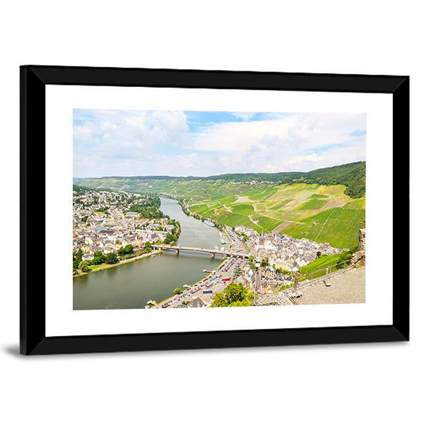 River Mosel In Summer Canvas Wall Art-3 Horizontal-Gallery Wrap-25" x 16"-Tiaracle