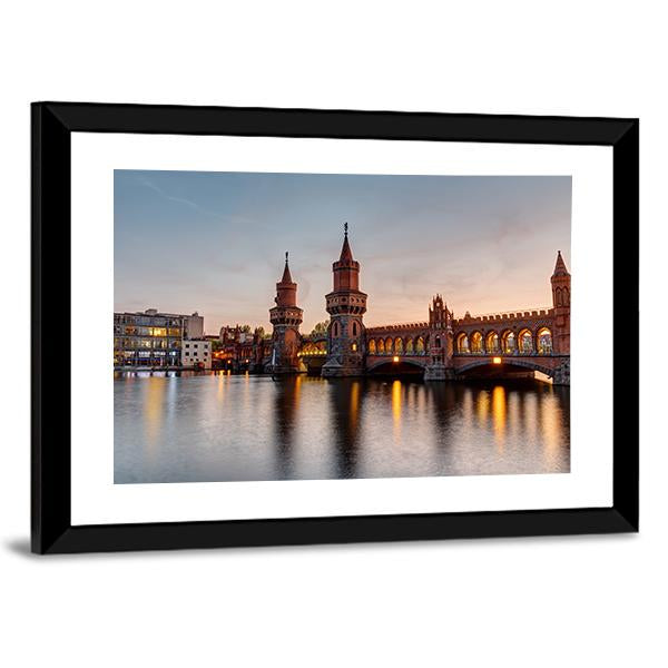 River Spree &amp; Oberbaum Bridge Canvas Wall Art-5 Horizontal-Gallery Wrap-22&quot; x 12&quot;-Tiaracle
