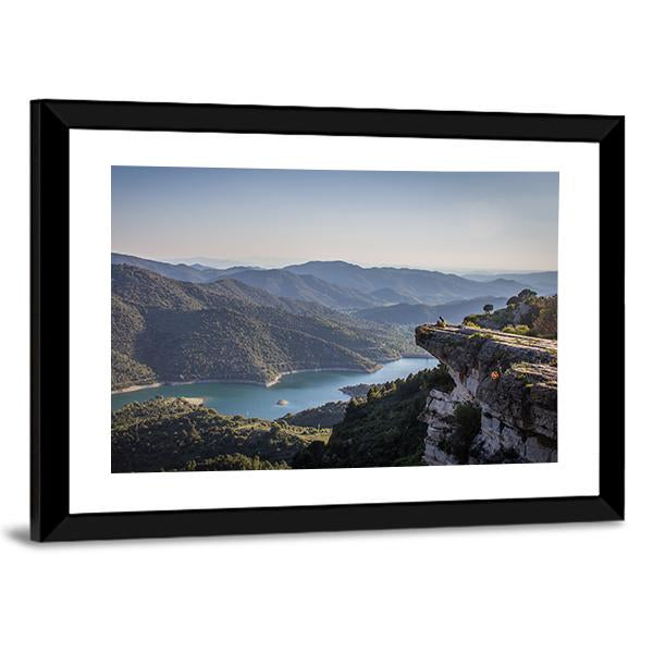 River Surrounded By Mountains Panoramic Canvas Wall Art-1 Piece-36" x 12"-Tiaracle