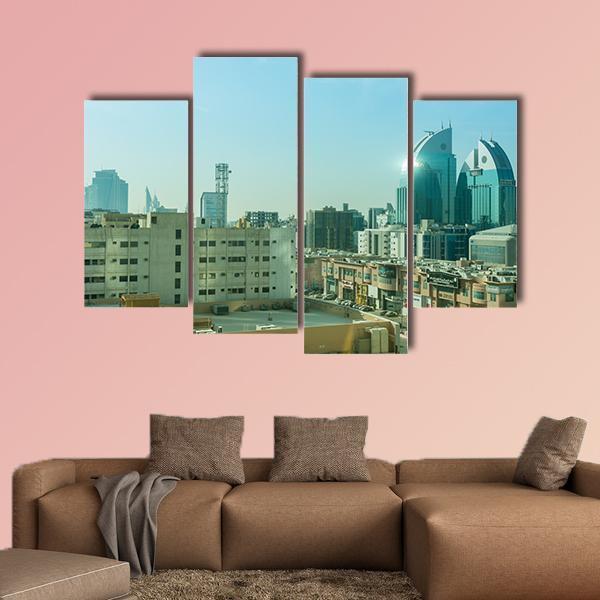 Riyadh With Buildings And Skylines Canvas Wall Art-4 Pop-Gallery Wrap-50" x 32"-Tiaracle