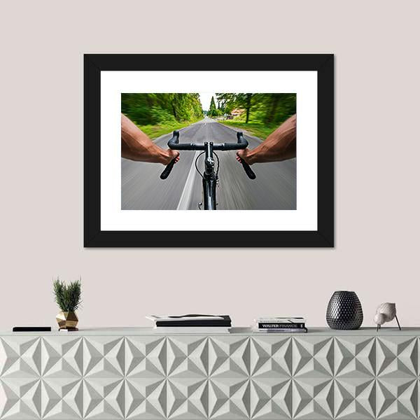 Road Cycling Canvas Wall Art-1 Piece-Framed Print-20" x 16"-Tiaracle