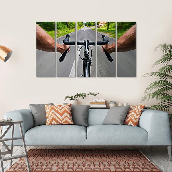 Road Cycling Canvas Wall Art-5 Horizontal-Gallery Wrap-22&quot; x 12&quot;-Tiaracle