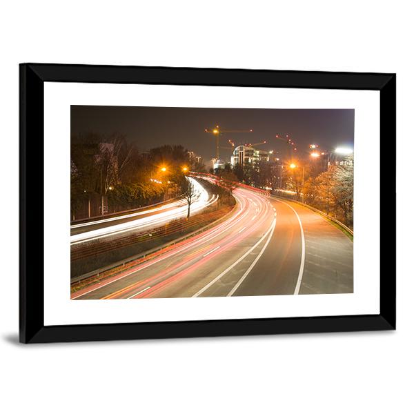 Road In Duesseldorf Canvas Wall Art-3 Horizontal-Gallery Wrap-25" x 16"-Tiaracle