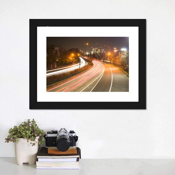 Road In Duesseldorf Canvas Wall Art-3 Horizontal-Gallery Wrap-25" x 16"-Tiaracle