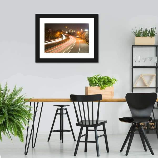 Road In Duesseldorf Canvas Wall Art-3 Horizontal-Gallery Wrap-25" x 16"-Tiaracle